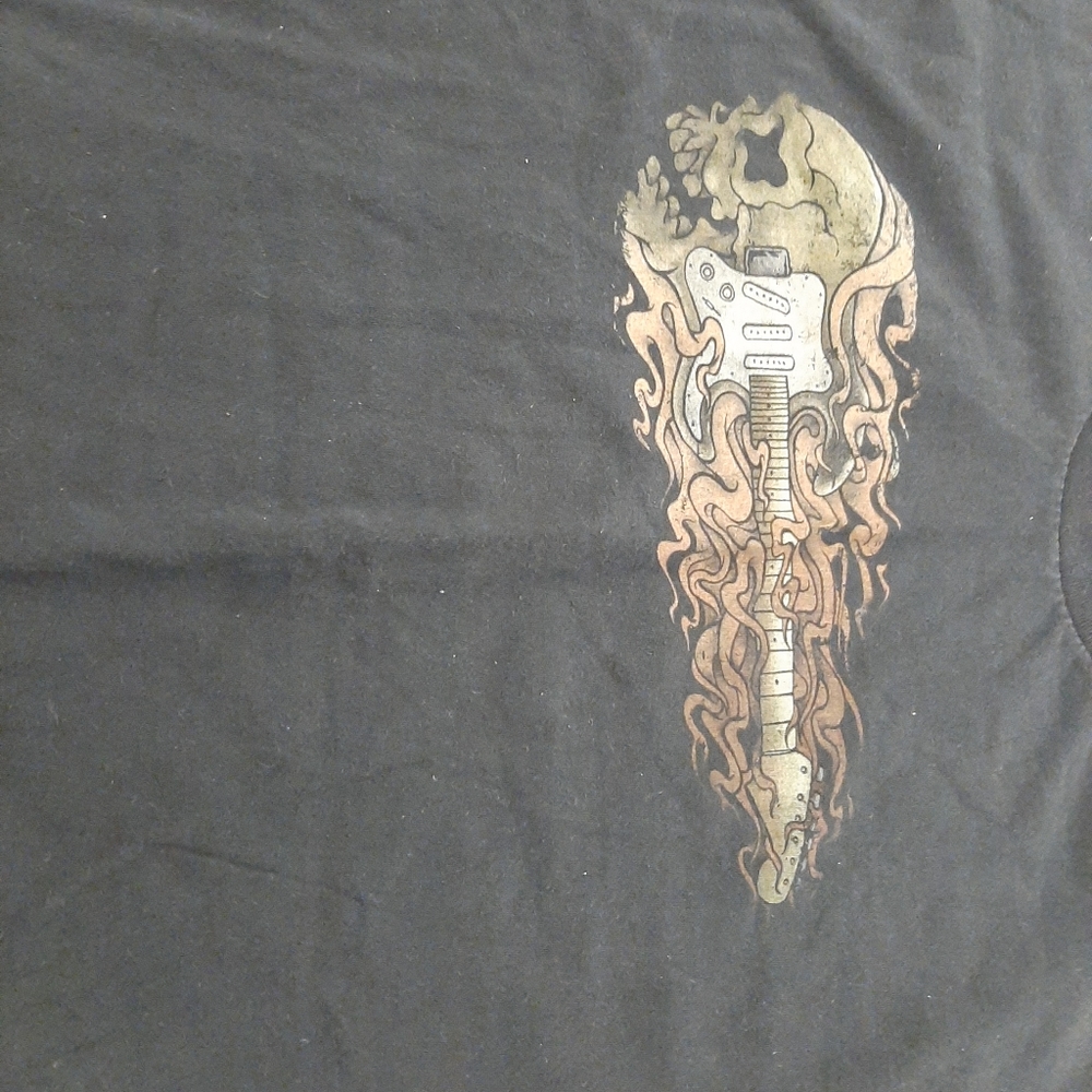 Fire guitar shirt